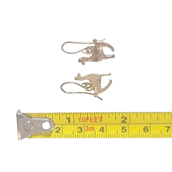 Set of 2 Llama Necklace 30" and Earrings Set Gold Tone Cute! - Picture 4 of 5